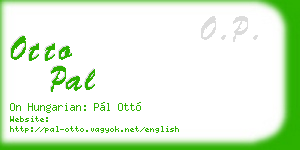 otto pal business card
